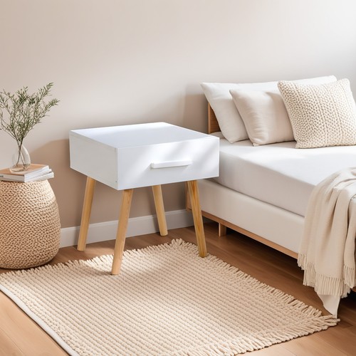 Table chevet blanc - table,