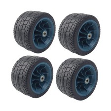 Lot de 4 brouettes à pneus de 7 pouces, chariots polyvalents et robustes