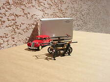 RARE FF Models 1/43 2 FIGURINES POMPIERS METAL+ POMPE à BRAS CANTON V5103