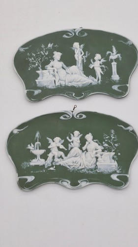 Paire plaques porcelaine - paire,