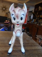 Ancien grand pouêt-pouêt BAMBI Walt Disney Productions 37 cm jouet vintage