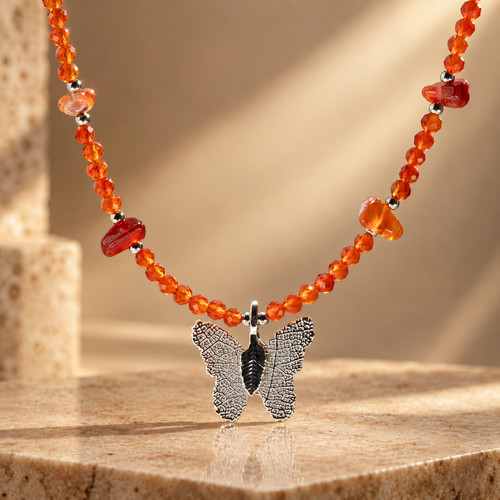 Collier rubis papillon - collier, de