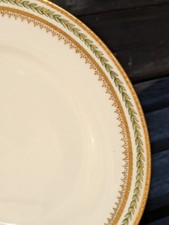 Ancienne assiette porcelaine Haviland dorée et feuilles de laurier / début XXÈME