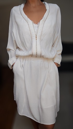 Robe fluide bohème crème