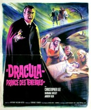 DRACULA prince des tenebres  !  hammer film affiche cinema vampire  rare  1965