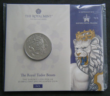 2026 Queen's Lion Tudor Beasts UK £5 BU Coin Royal Mint Sealed Pack in stock
