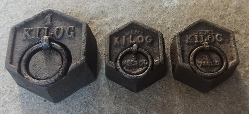 Anciens poids hexagonale - anciens, kg