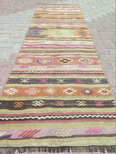 Coureur kilim fait - fait, main,