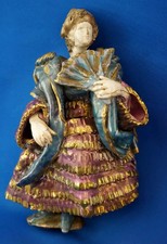 Giacomo ALESSI Caltagirone Sicile Dame Éventail Majolique Plaque Bas-relief