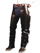 Chaps Avec Franges en Cuir