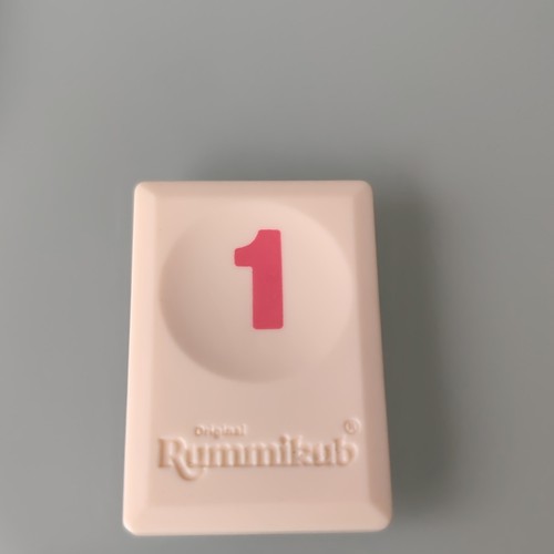 Tuile chiffre 1rouge rummikub - chiffre,