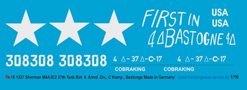 Peddinghaus decals 1227 - 1/16,