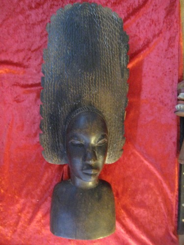 Statue buste ancienne - buste, bois