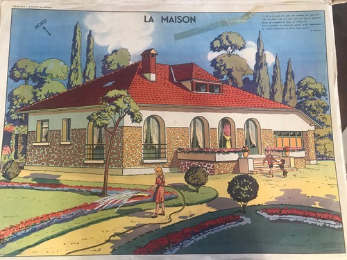 Ancienne affiche scolaire - scolaire, an