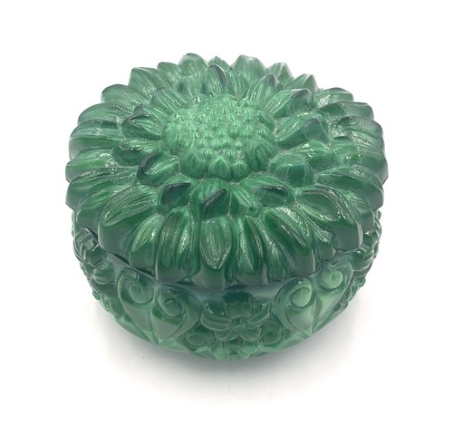 Boîte verre malachite curt - boîte,