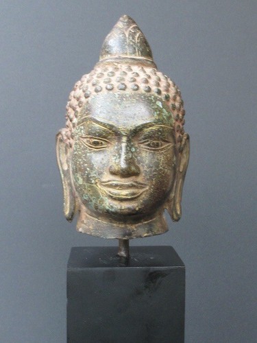 Tête bouddha khmer - de,