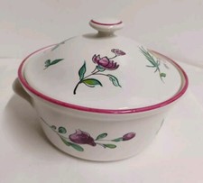 Pot Avec Couvercle Porcelaine À Feu France Strasbourg ( Réf : CM26)