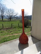 Antique Solifloro vase, marble glass in the taste of Daum Nancy 41cm high