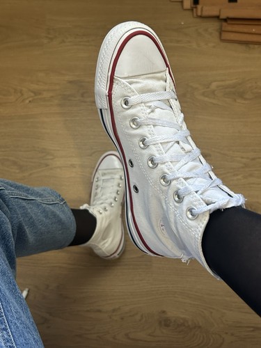 Converses blanches montantes - converses,