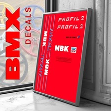 Stickers repro BMX Vintage decals MBK TROPHY cadre rouge Red frame