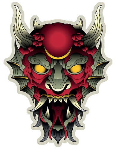 Masque demon diable dragon - demon,