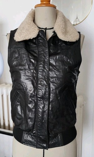 Gilet femme cuir - gilet,