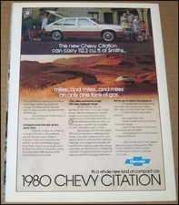1980 Chevrolet Chevy Citation Print Ad 1979 Automobile Car Advertisement J&B