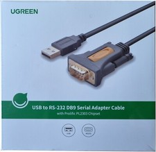 UGREEN Câble USB vers RS232 DB9 (3M) – Adaptateur Série Compatible Windows, Mac