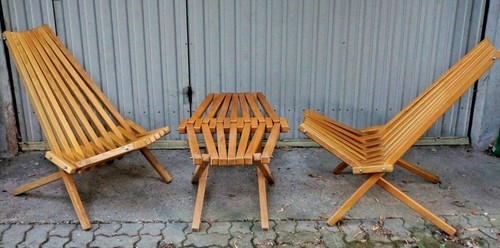 Chaises table pliable bois - table,