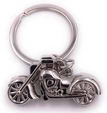 Chopper Bike Moto Argent Porte-Clés Pendentif en Métal