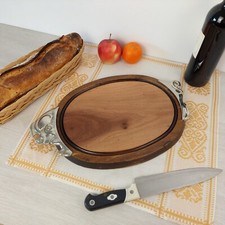 Planche à découper ancienne en forme de cochon en bois plat zoomorphe France