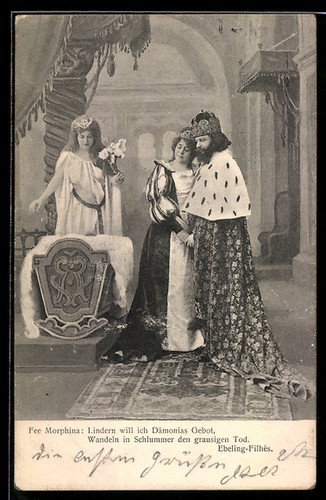 Carte postale fée morphine - fée,