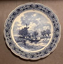 Vintage Hanging Plate 12'' Royal Sphinx Maastricht Delft Holland Nautical