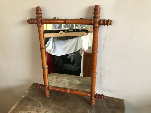 Ancien miroir cadre bois - ancien,