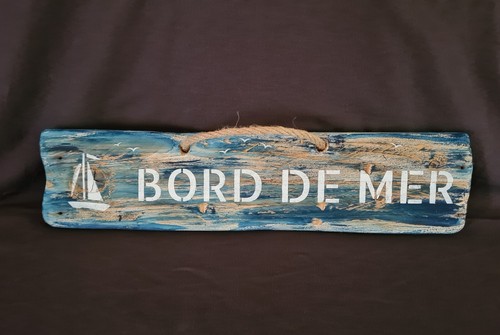 Panneau bois flotté bord de - panneau, "bord