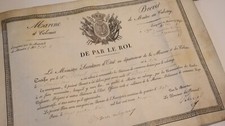 Ancien Brevet sur parchemin de