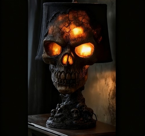 Lampe crâne pierre - crâne, de