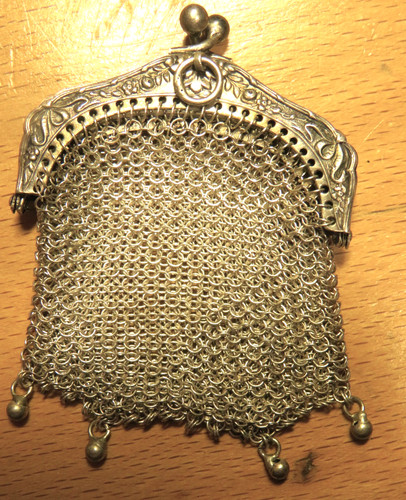 Antique silver bag acanthus - antique,