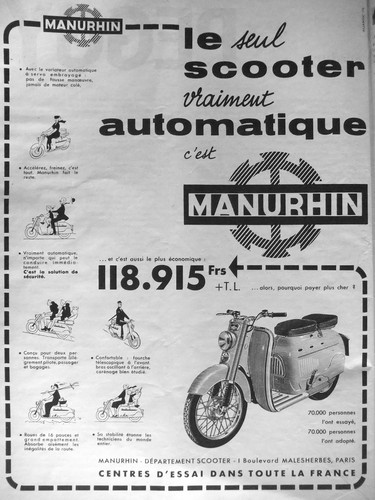 Publicité 1958 manurhin - publicitÉ, le