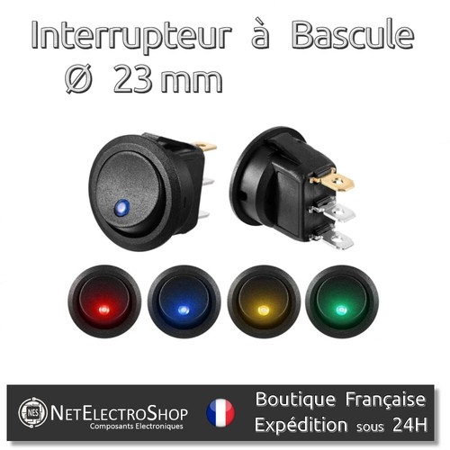 Interrupteur bascule rond - bascule,