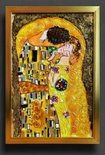 Baiser peinture sur verre