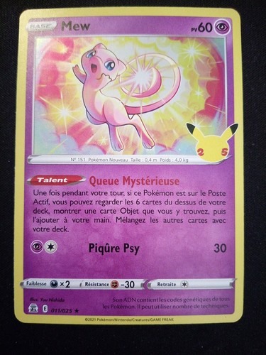 Carte pokémon mew - carte,