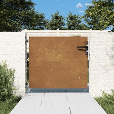 Portail de Jardin Portillon Barrière Terrasse Extérieure Acier Corten vidaXL