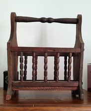 Porte Revue Bois Massif Ancien Vintage Décoration