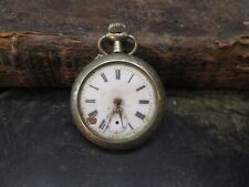 old 19th century chronometer pocket watch not working 4.6cm silver