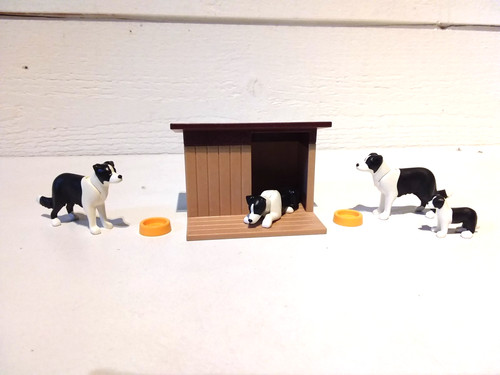 Playmobil lot chiens niche - chiens,
