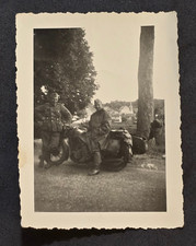 WWII German Wehrmacht Soldiers with BMW R12 Motorcycle & Sidecar – 1940