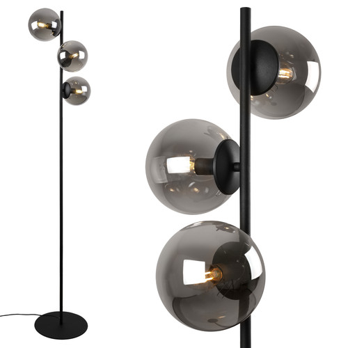 Lampadaire noir boules - , en