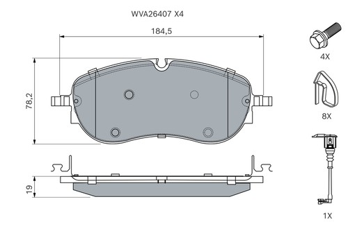 Plaquettes frein kit à - de,