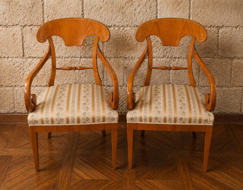Paire fauteuils époque - paire, d'époque